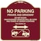 Signmission No Parking Private and Active Driveway Do Not Block Unauthorized Vehicles Will Be Cit, BU-1818-23801 A-DES-BU-1818-23801 - alternate 1
